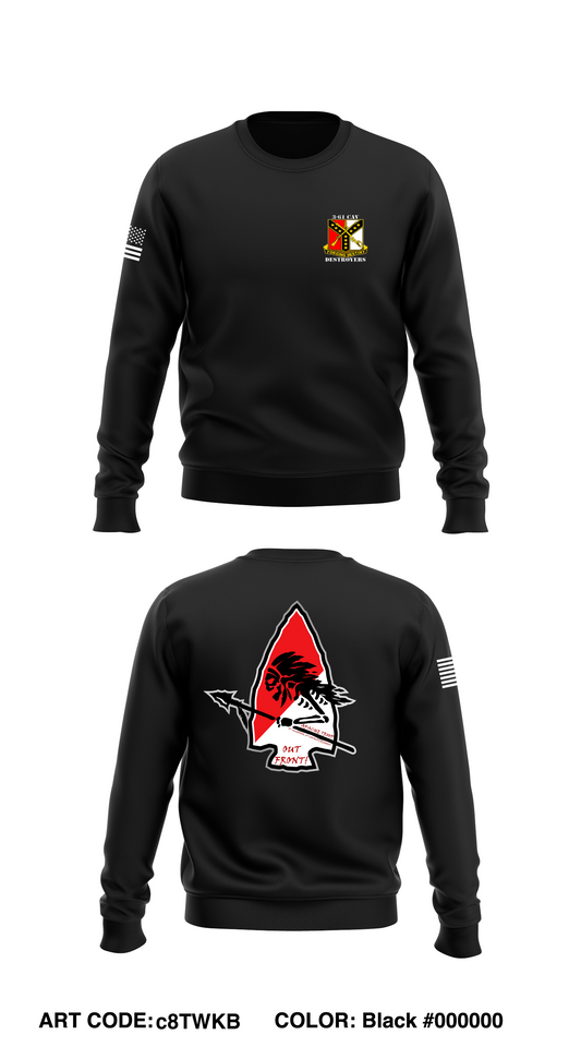 A TRP, 3-61 CAV, 2SBCT, 4ID Store 1 Core Men's Crewneck Performance Sweatshirt - c8TWKB