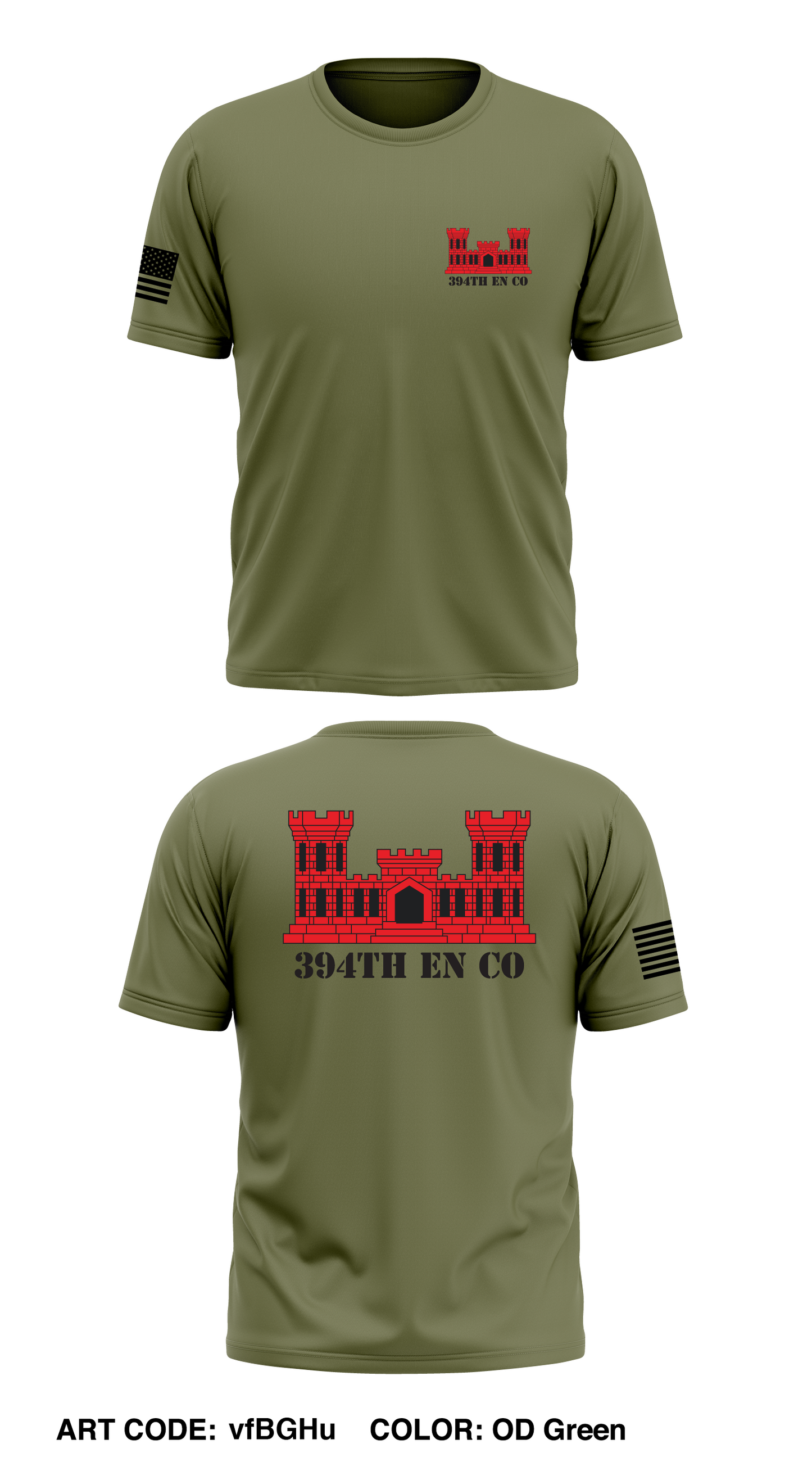 394th EN CO Store 1 Core Men's SS Performance Tee - vfBGHu