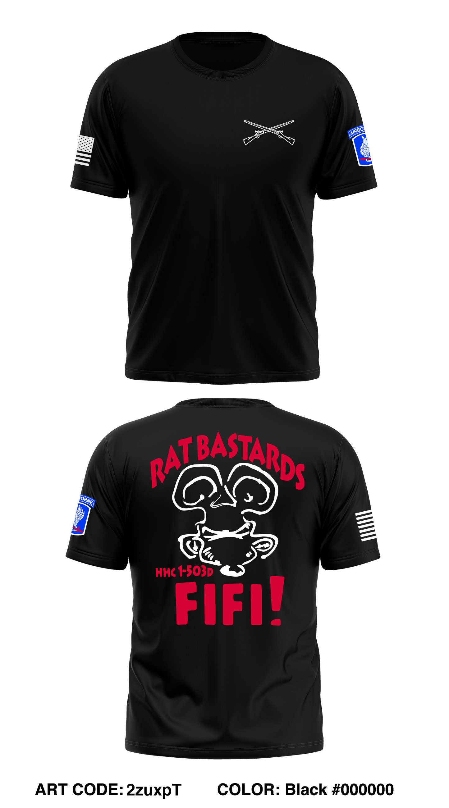 1-503D Rat Bastards Store 1 Core Men's SS Performance Tee - 2zuxpT