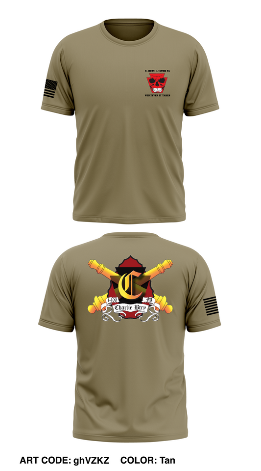 C. Btry, 1/109th FA Store 1 Core Men's SS Performance Tee - ghVZKZ