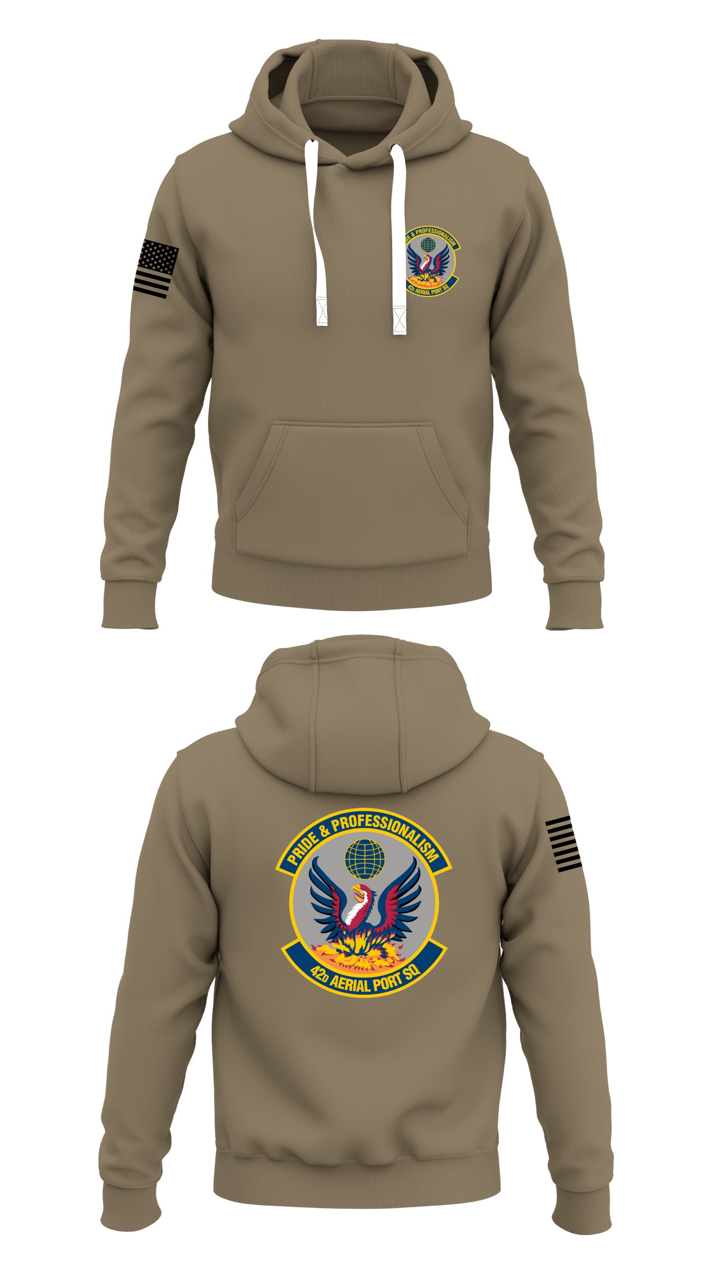 42d Aerial Port Squadron Store 2  Core Men's Hooded Performance Sweatshirt - 73620684475