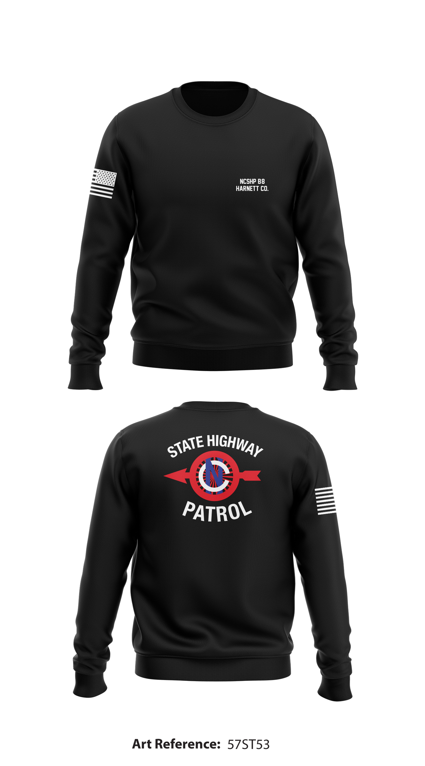 NCSHP B/8 Harnett Co. Store 1 Core Men's Crewneck Performance Sweatshirt - 57ST53