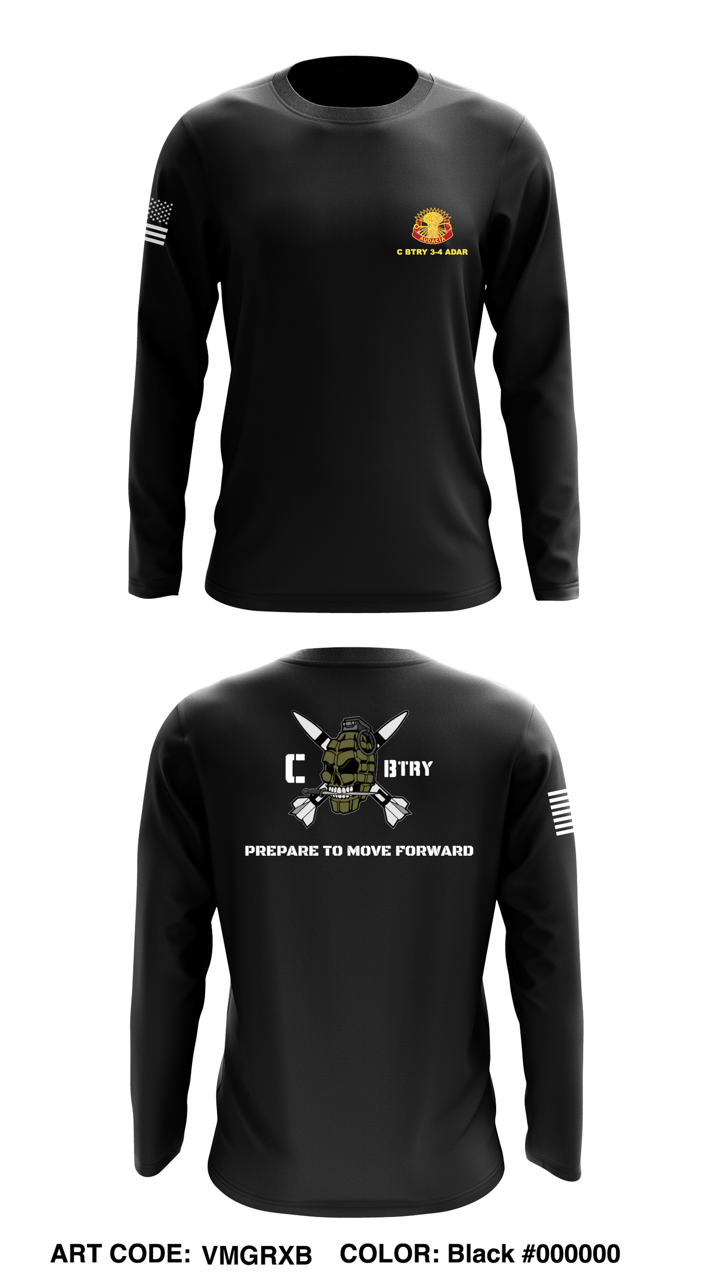C BTRY 3-4 ADAR Store 1 Core Men's LS Performance Tee - VMGRXB