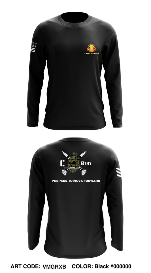 C BTRY 3-4 ADAR Store 1 Core Men's LS Performance Tee - VMGRXB