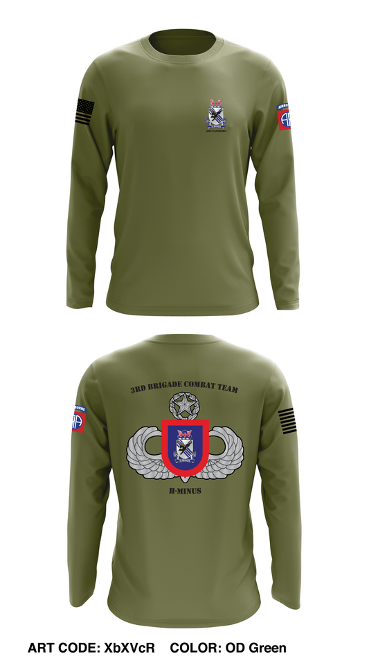 3 BCT 82ABN DIV Store 1 Core Men's LS Performance Tee - XbXVcR