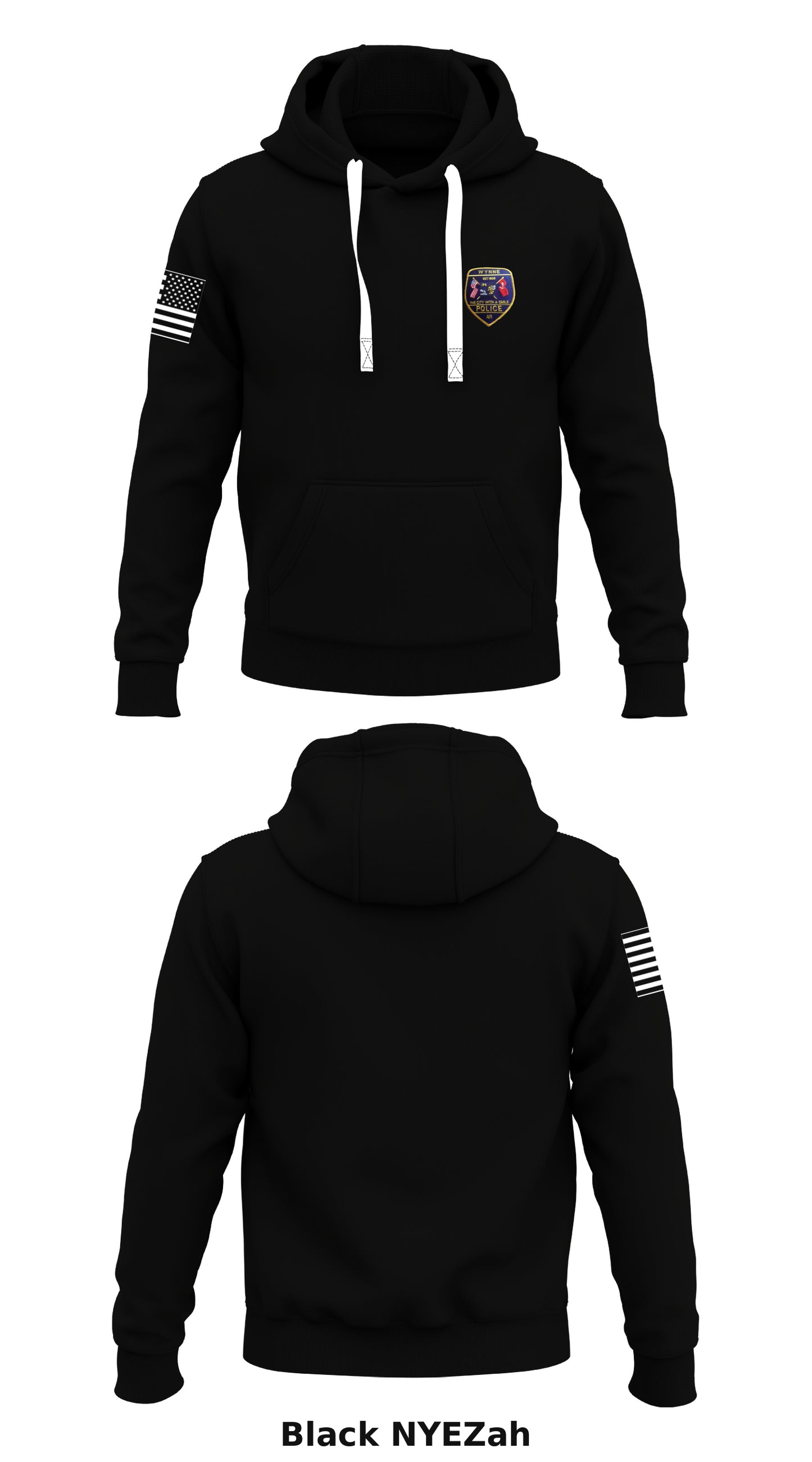 Wynne Police Store 1  Core Men's Hooded Performance Sweatshirt - NYEZah