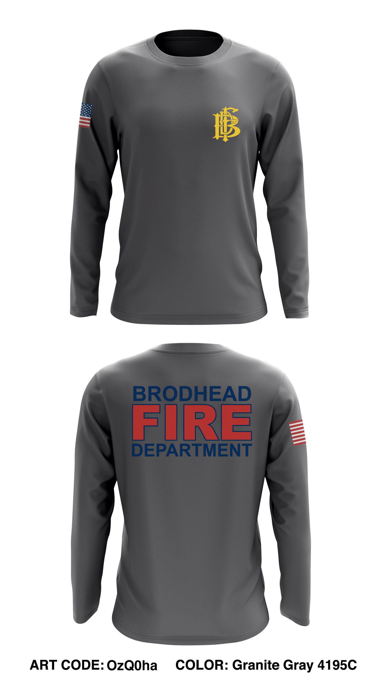 Brodhead Fire Department Store 1 Core Men's LS Performance Tee - OzQ0ha