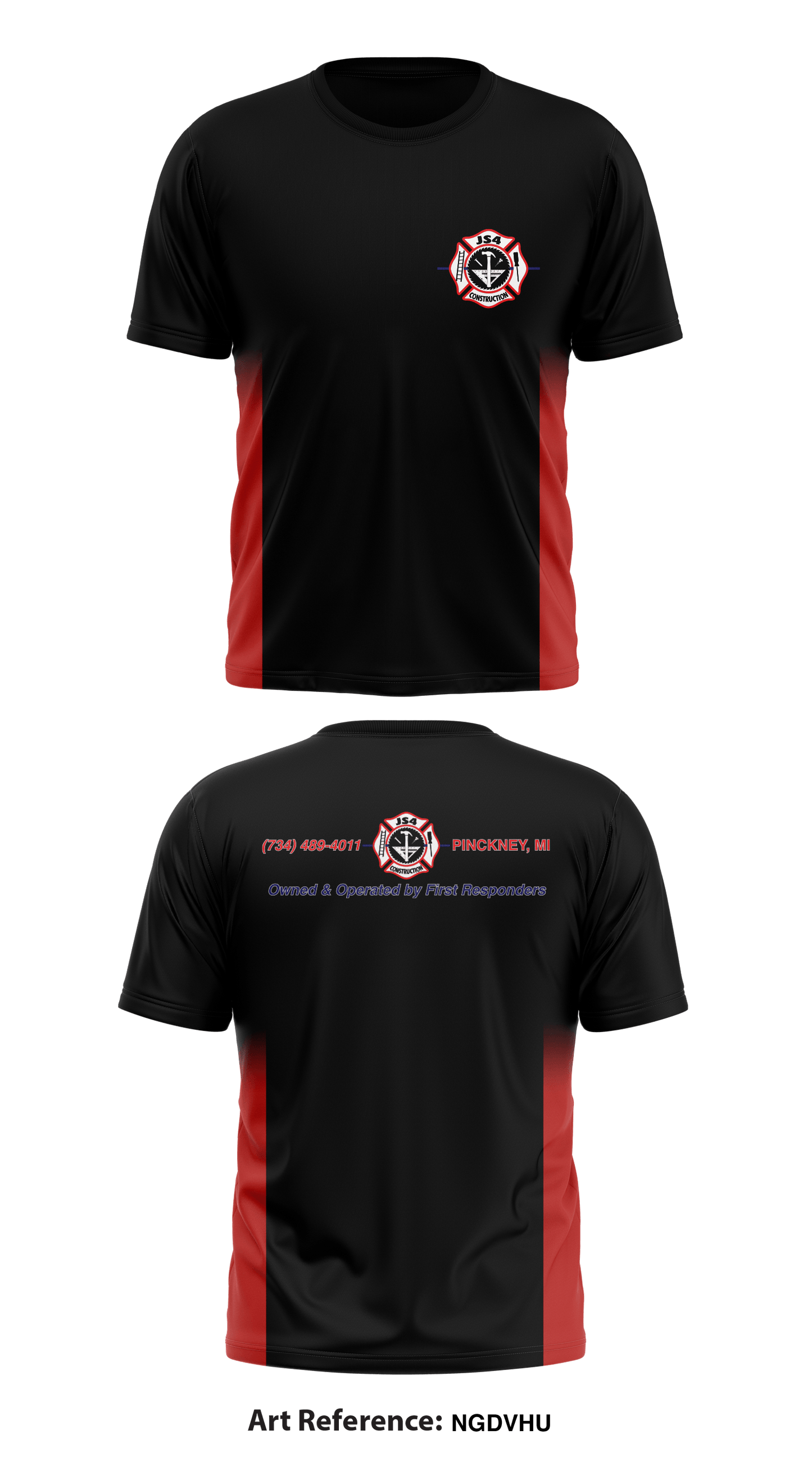 JS4 Construction  Store 1 Core Men's SS Performance Tee - NgDVHU