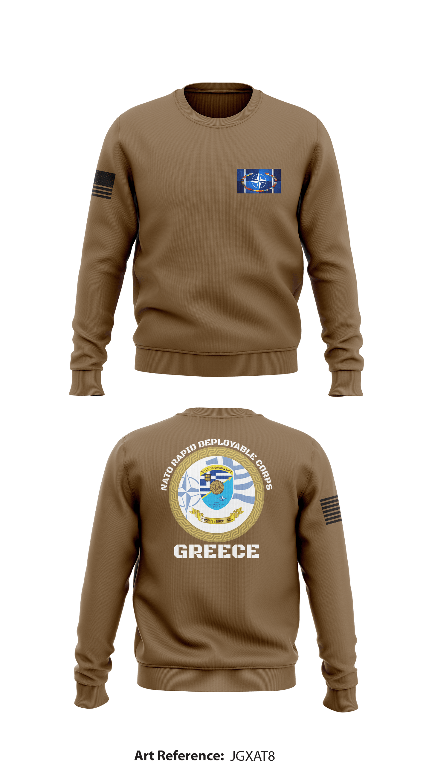 NATO Rapid Deployment Corp- Greece Store 1 Core Men's Crewneck Performance Sweatshirt - JgXAt8