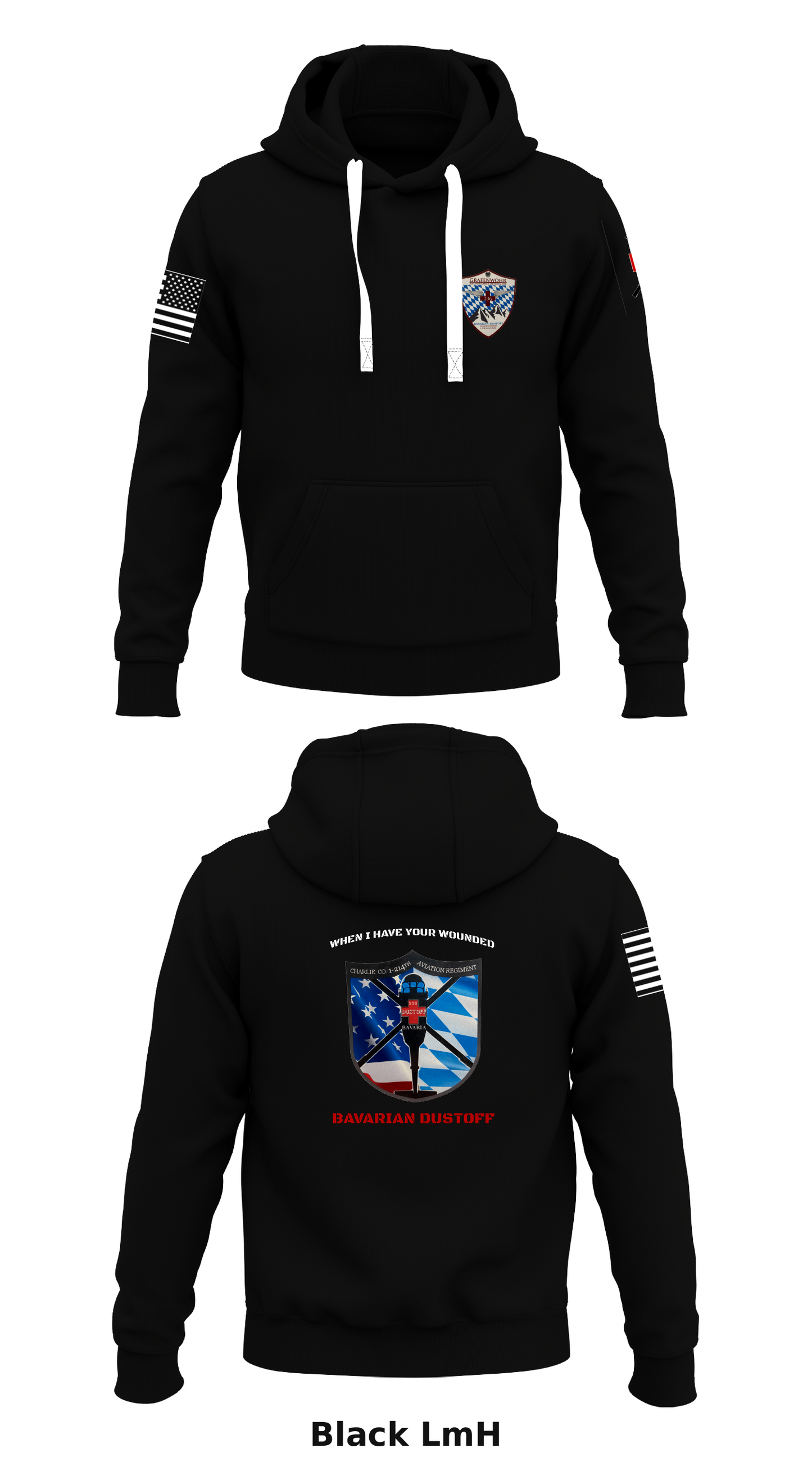 1-214th BAVARIAN DUSTOFF  Store 1  Core Men's Hooded Performance Sweatshirt - LmH