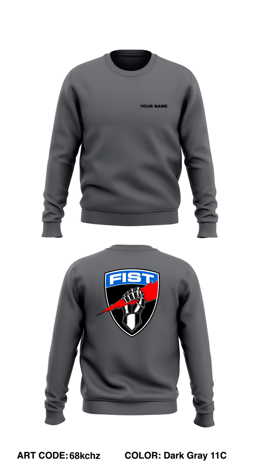 B Co FIST, 1-6 IN, 2-1 AD Store 1 Core Men's Crewneck Performance Sweatshirt - 68kchz
