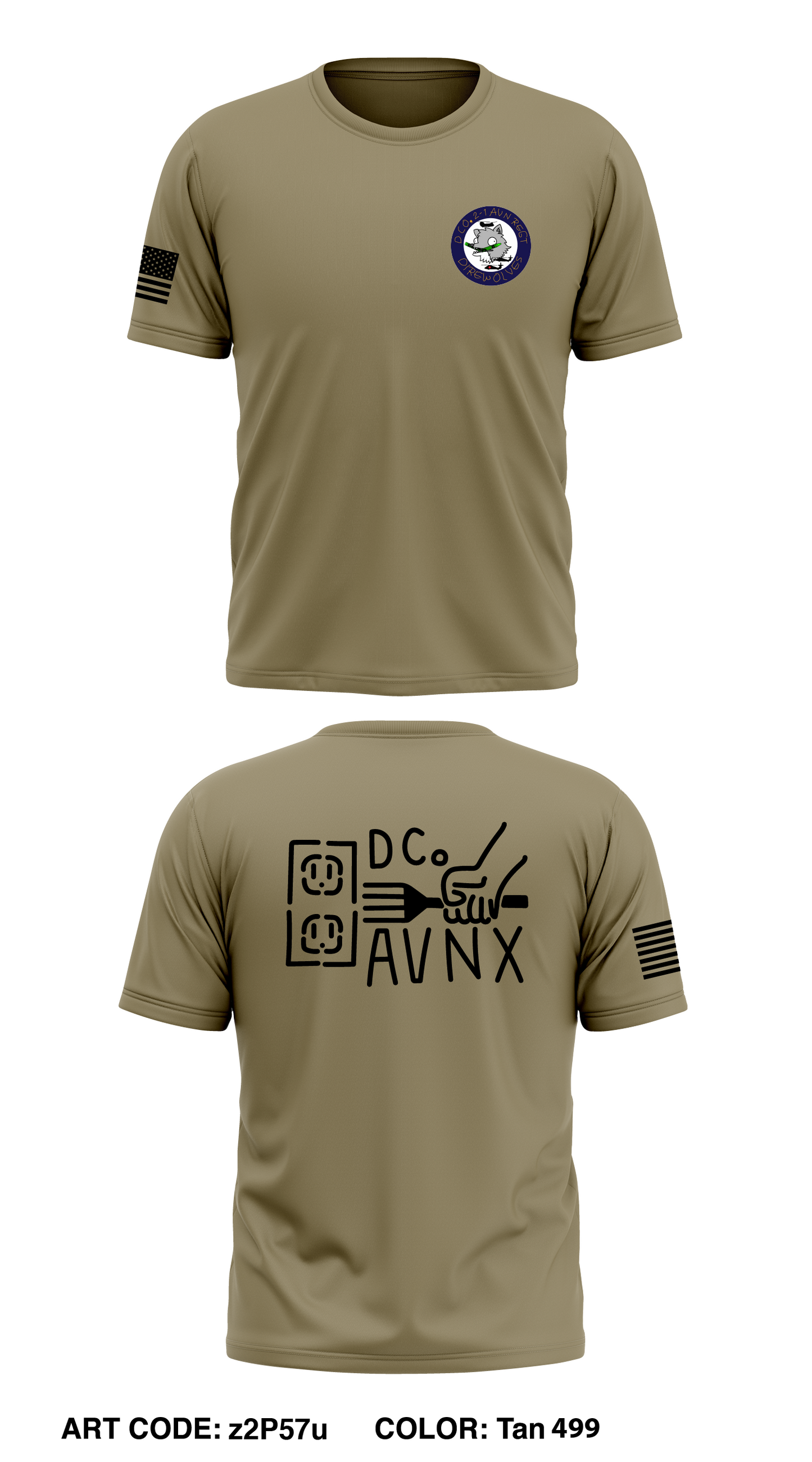 D Co, 2-1 GSAB, 1st CAB Store 1 Core Men's SS Performance Tee - z2P57u