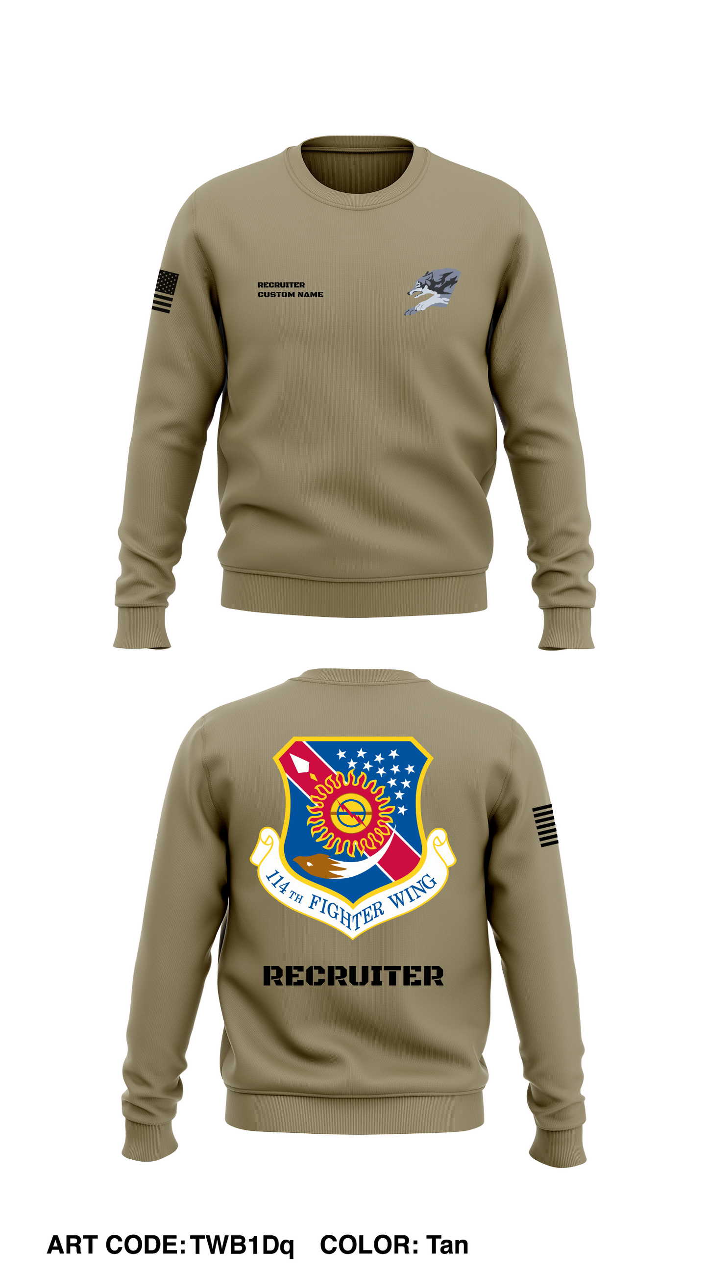114th Fighter Wing Store 1 Core Men's Crewneck Performance Sweatshirt - TWB1Dq