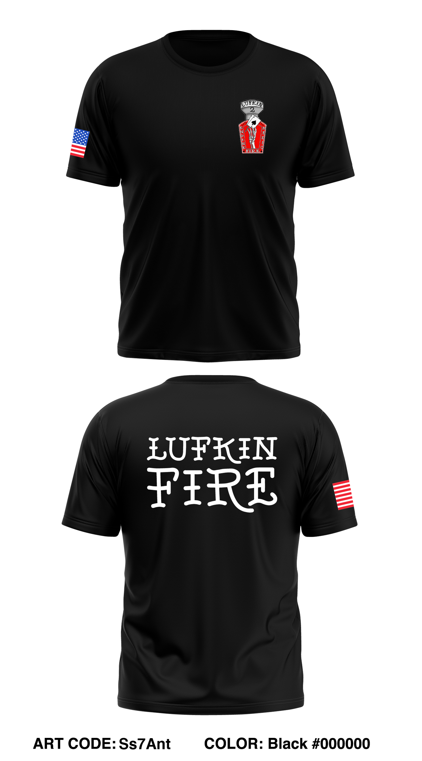 Lufkin Fire Station 2 Store 1 Core Men's SS Performance Tee - Ss7Ant
