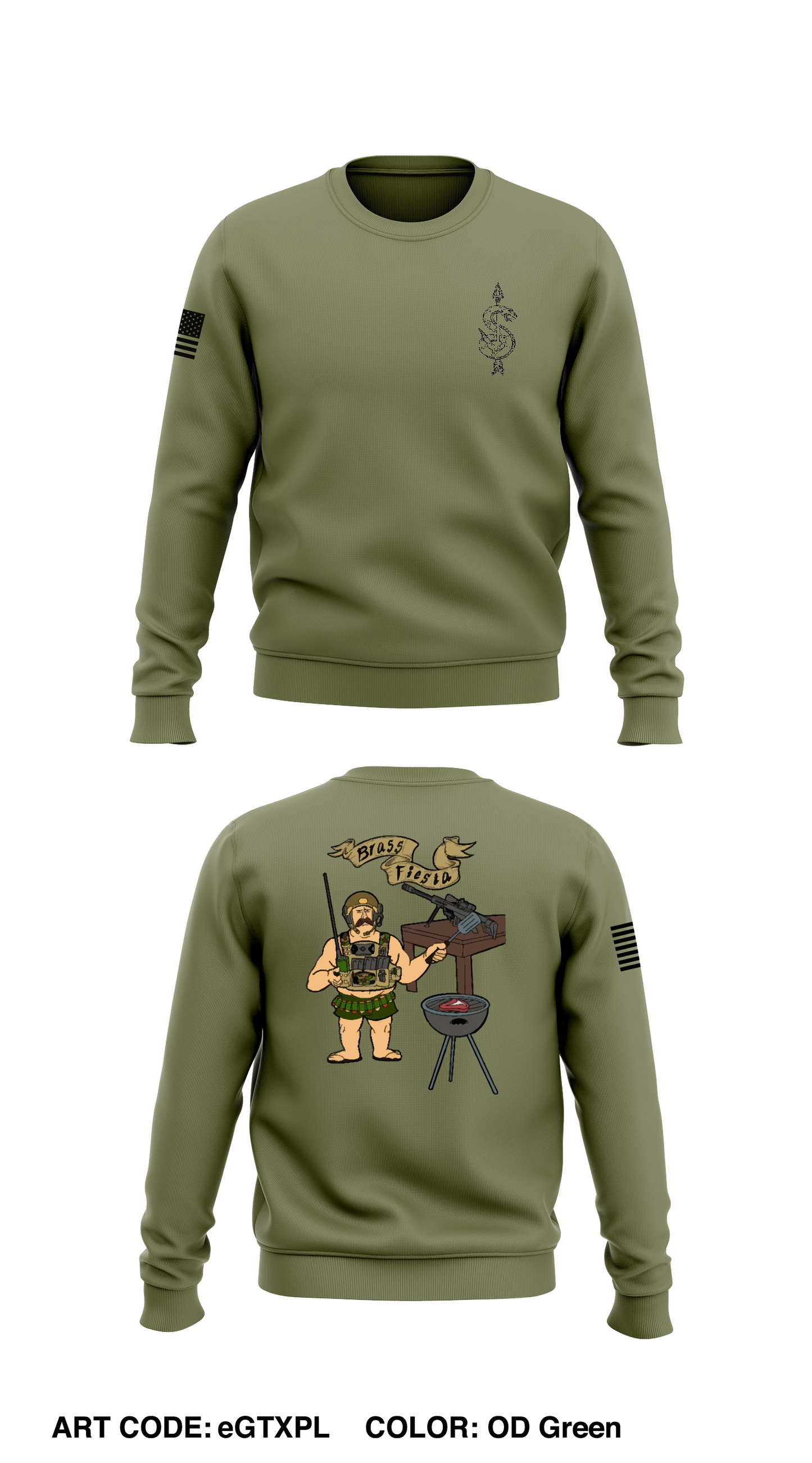 HHC  1/121 in/ 48th bgde  Store 1 Core Men's Crewneck Performance Sweatshirt - eGTXPL