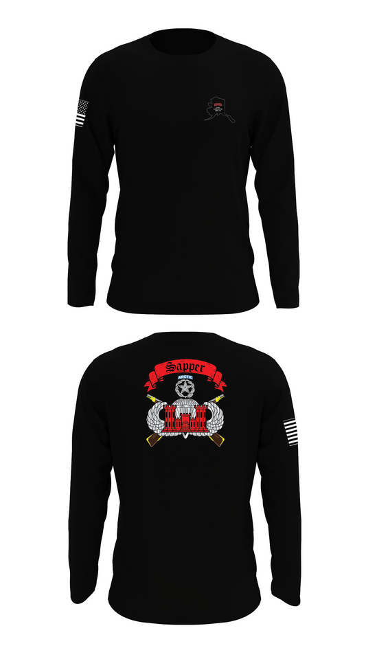 Sapper Company, 6th BEB, 4-25 IBCT (ABN) Store 1 Core Men's LS Performance Tee - 34045582165
