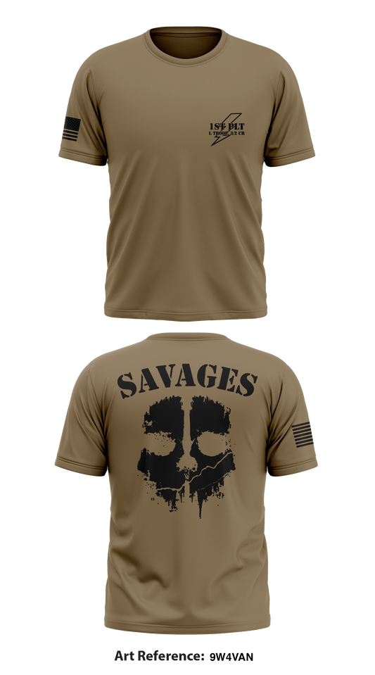 Savages PLT, L Troop, 3/2 CR Store 1 Core Men's SS Performance Tee - 9w4VAn