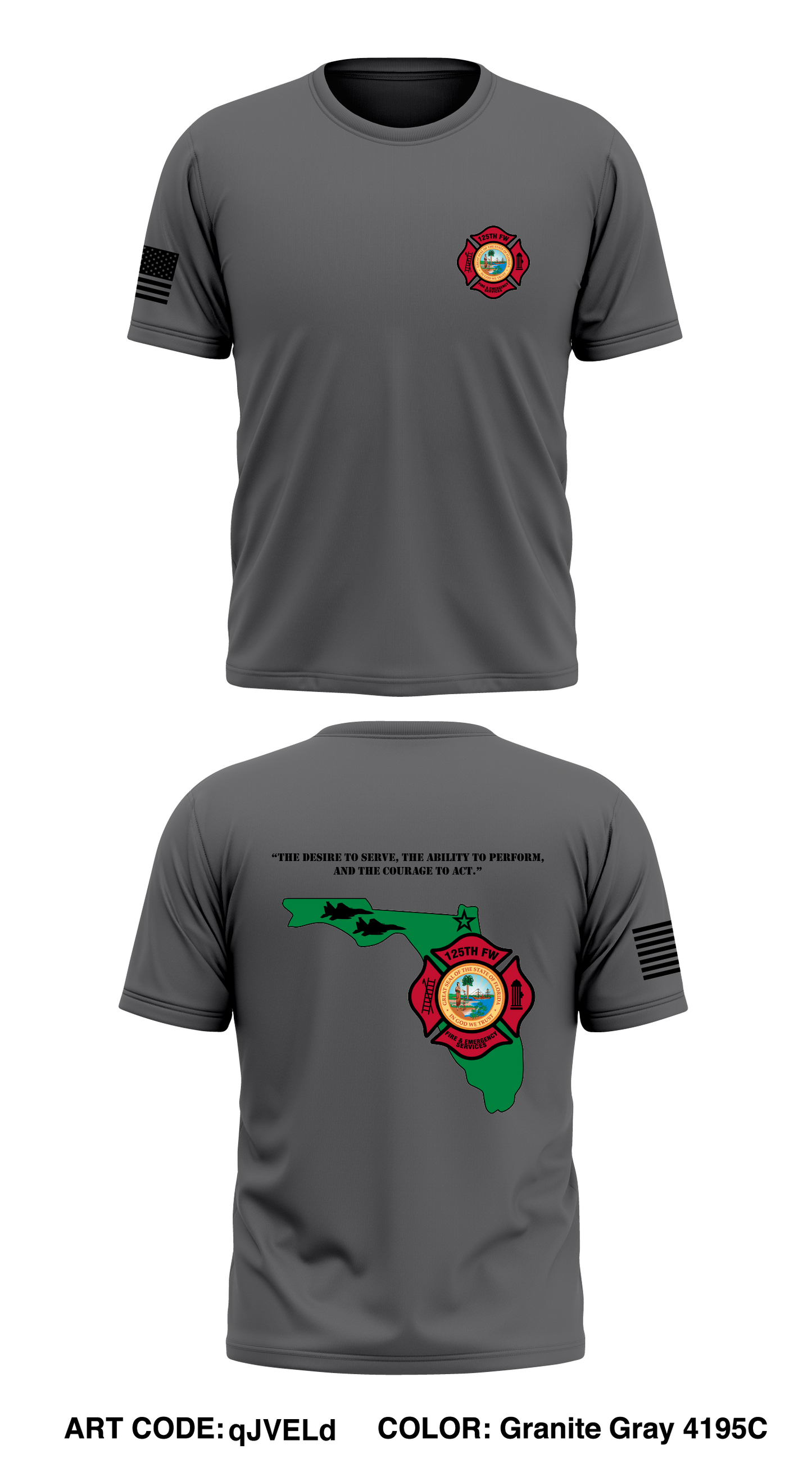 125th Fire & Emergency Services Store 1 Core Men's SS Performance Tee - qJVELd