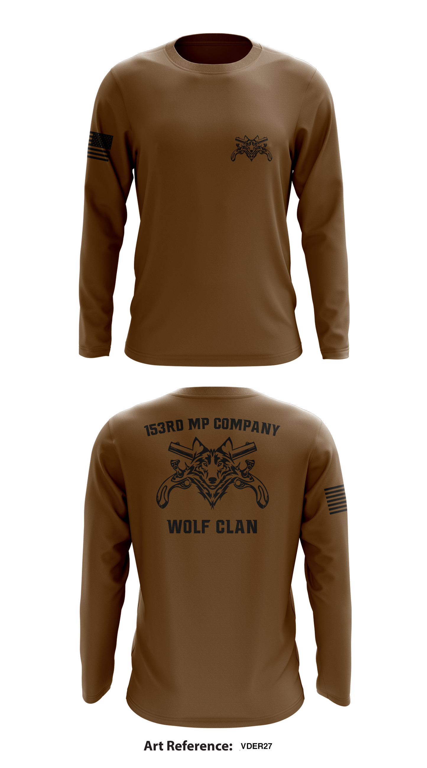 153rd Military Police Company “Wolf Clan” Store 1 Core Men's LS Performance Tee - vDer27