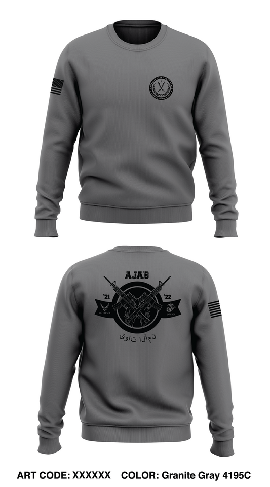 AJAB Store 1 Core Men's Crewneck Performance Sweatshirt - TKJVTa-GRY