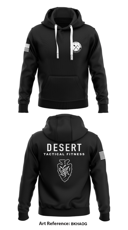 Desert Tactical Fitness Store 1  Core Men's Hooded Performance Sweatshirt - BKHaog