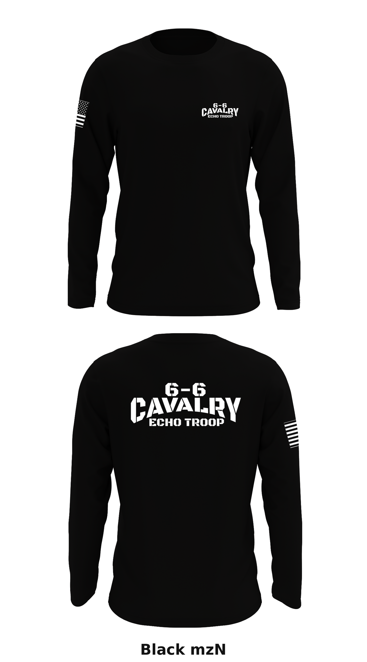 6-6 Cavalry Echo Troop Store 1 Core Men's LS Performance Tee - mzN