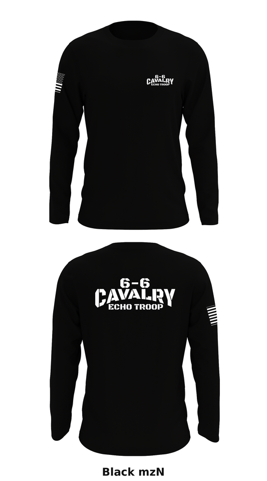 6-6 Cavalry Echo Troop Store 1 Core Men's LS Performance Tee - mzN