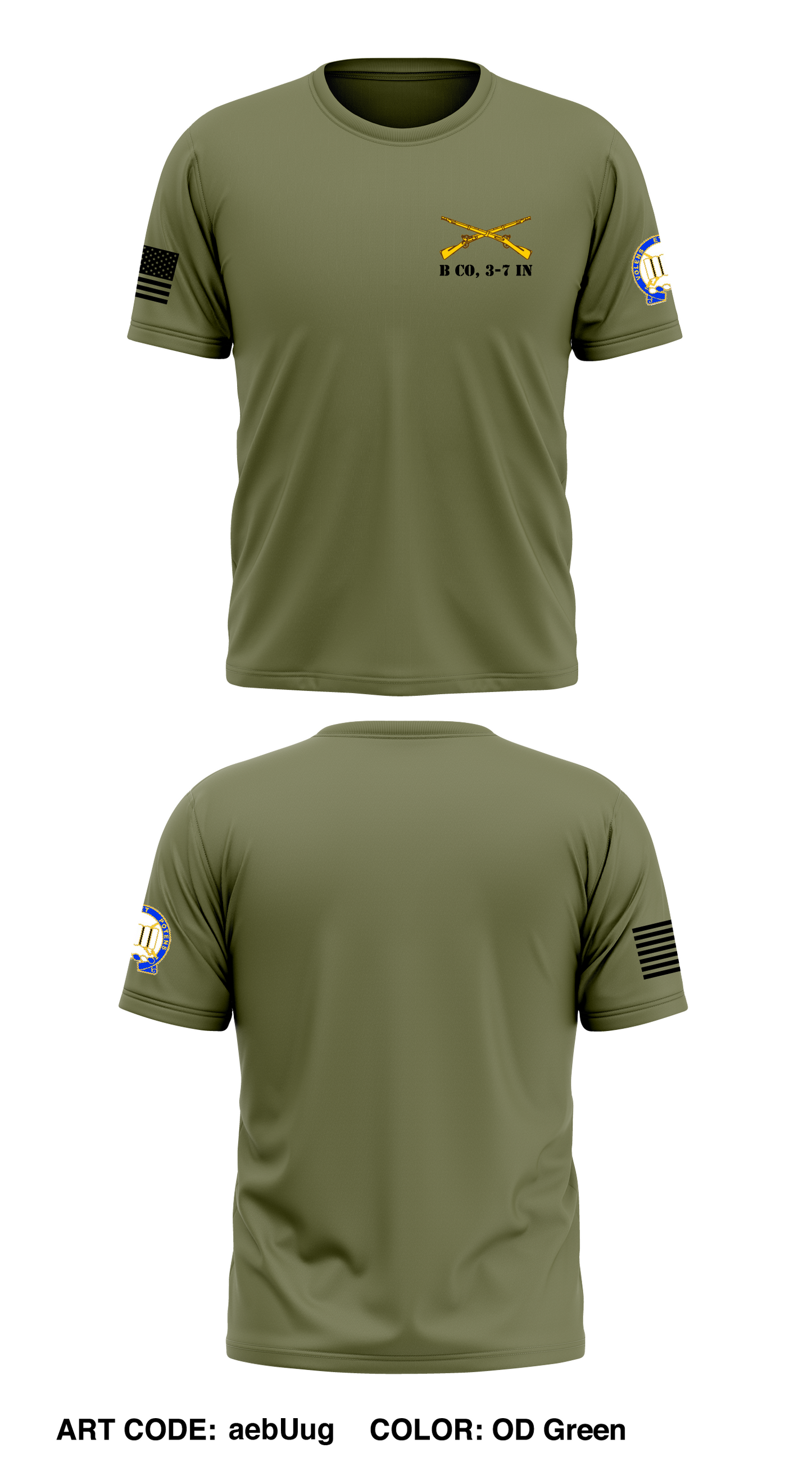 B Co, 3-7 IN Store 1 Core Men's SS Performance Tee - aebUug
