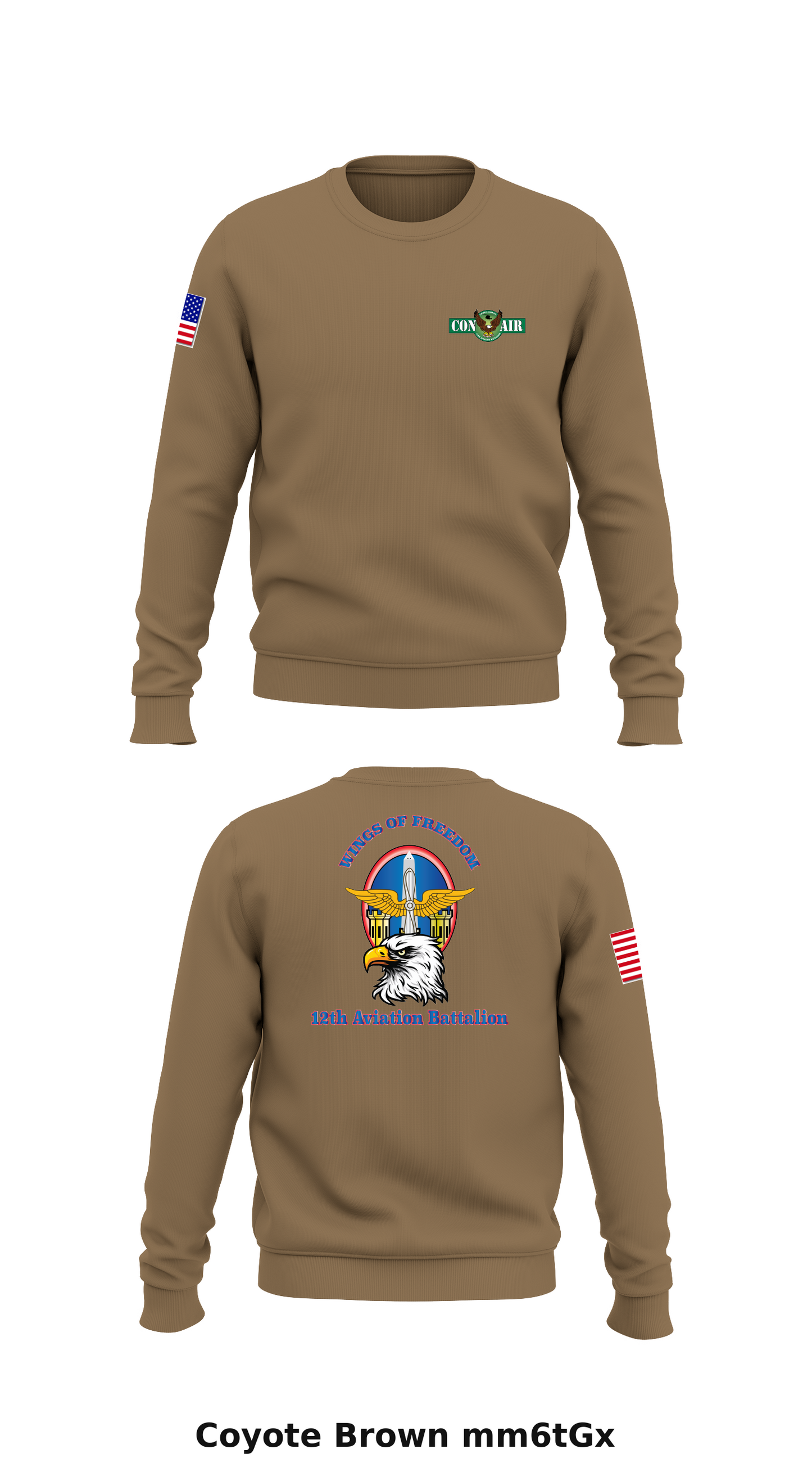 12th Aviation Battalion Store 1 Core Men's Crewneck Performance Sweatshirt - mm6tGx