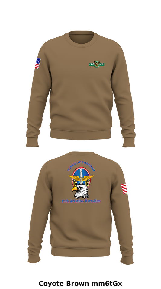 12th Aviation Battalion Store 1 Core Men's Crewneck Performance Sweatshirt - mm6tGx