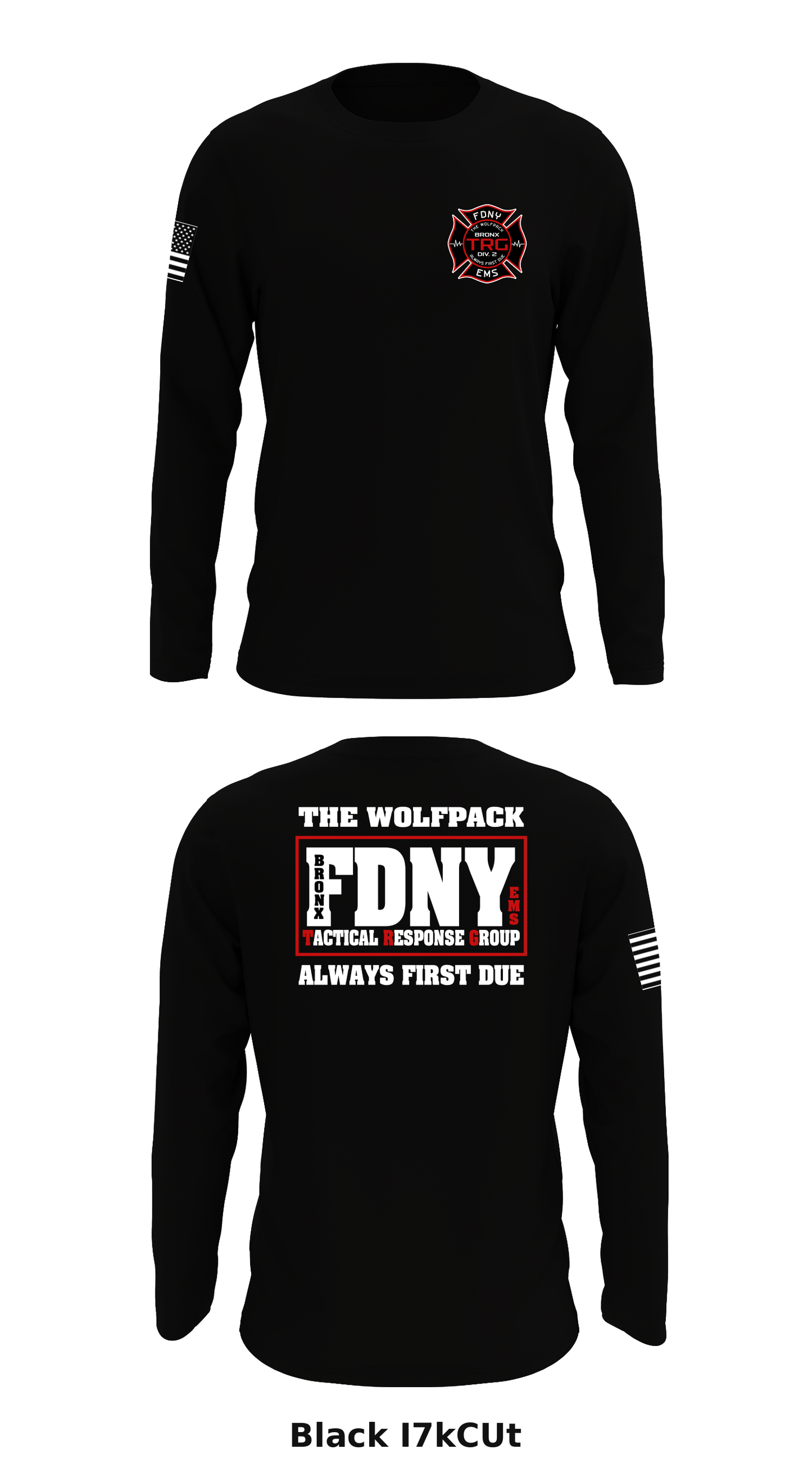 FDNY Bronx Tactical Response Group Store 1 Core Men's LS Performance Tee - I7kCUt