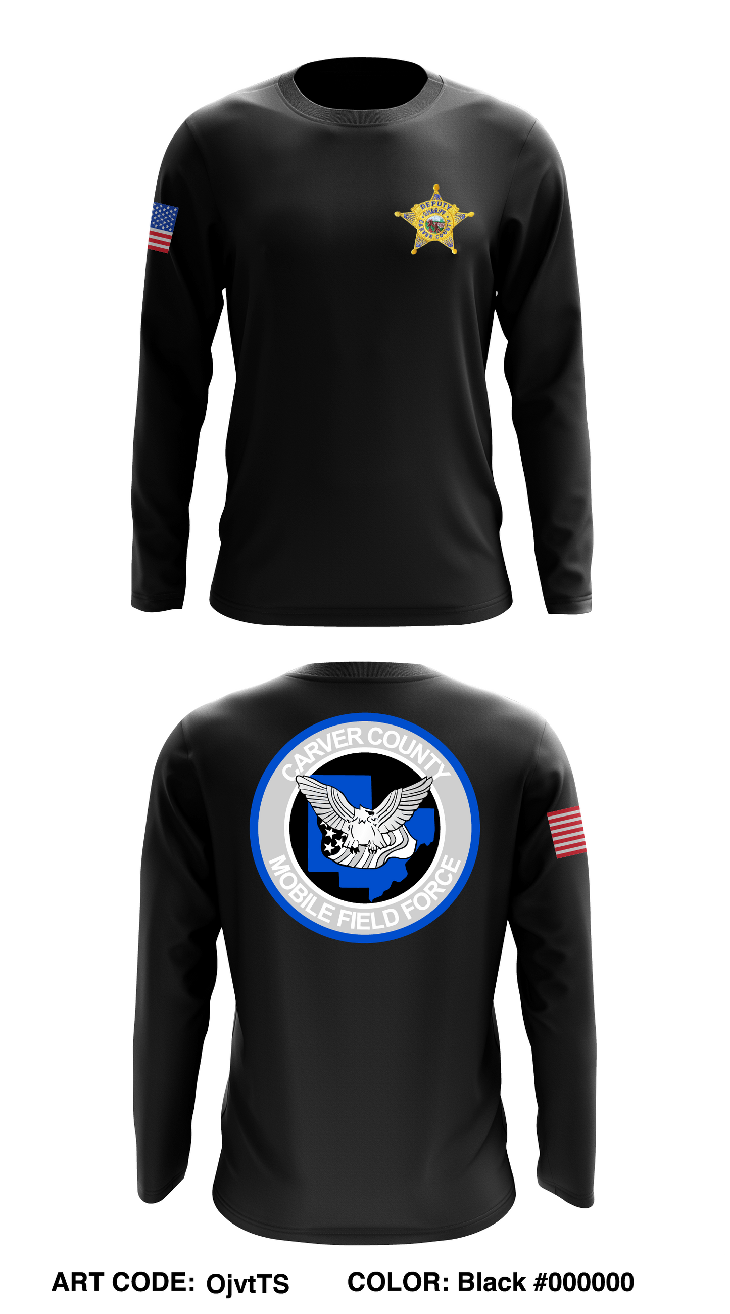 Carver County Mobile Field Force Store 1 Core Men's LS Performance Tee - OjvtTS