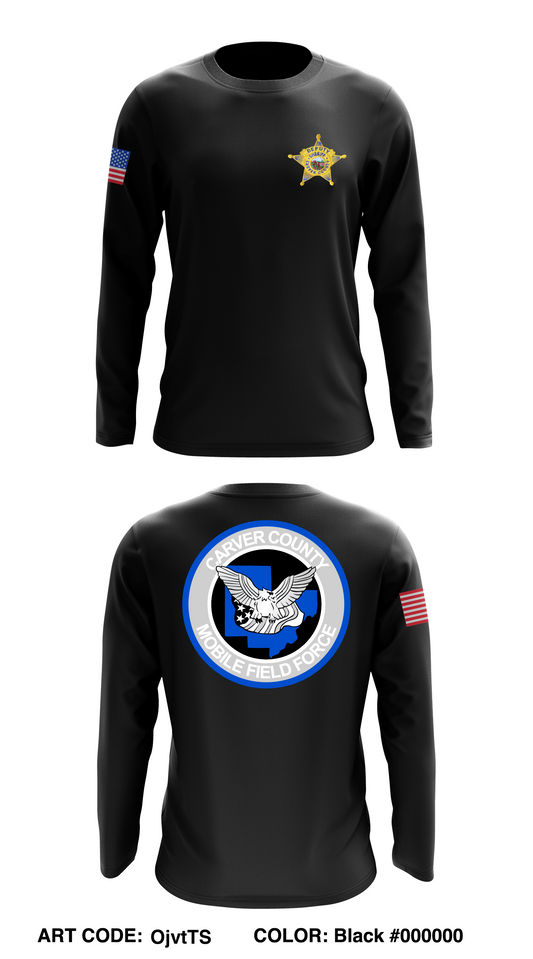 Carver County Mobile Field Force Store 1 Core Men's LS Performance Tee - OjvtTS