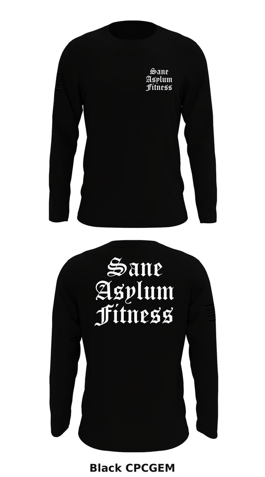 Sane Asylum Fitness Store 1 Core Men's LS Performance Tee - CPCGEM