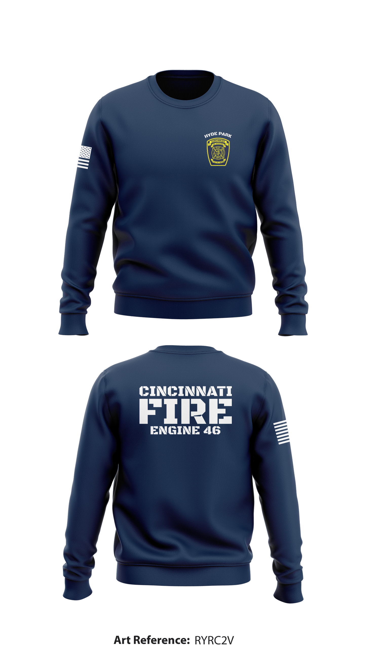 Cincinnati Fire Department Store 1 Core Men's Crewneck Performance Sweatshirt - ryRC2v
