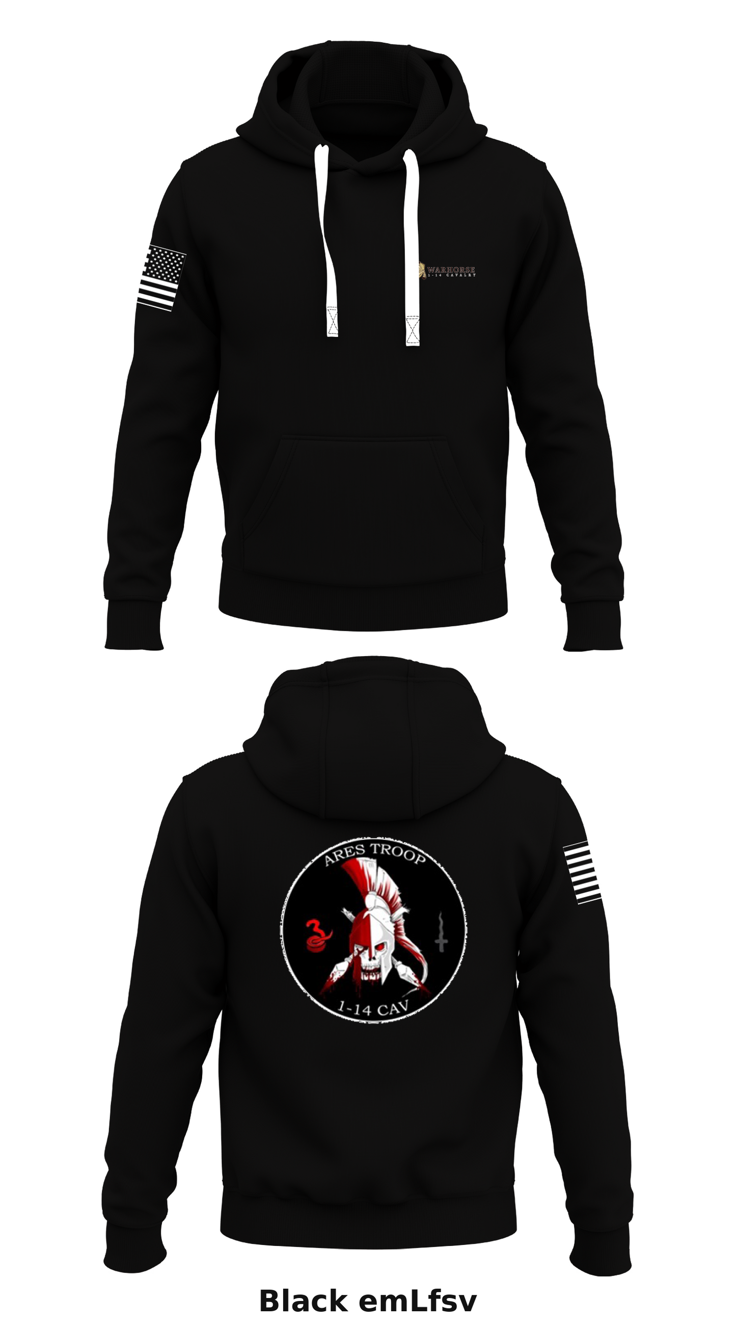 A TRP, 1-14 CAV, 1-2 SBCT Store 1  Core Men's Hooded Performance Sweatshirt - emLfsv