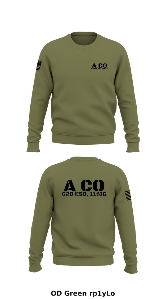 A Co, 62D ESB, 11SIG Store 1 Core Men's Crewneck Performance Sweatshirt - rp1yLo