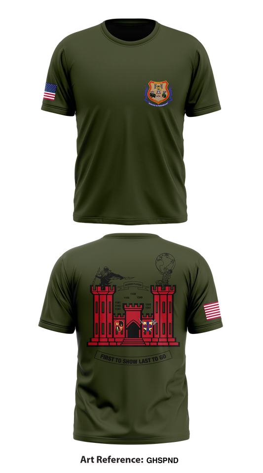 Engineer Platoon Store 1 Core Men's SS Performance Tee - fCVRNd