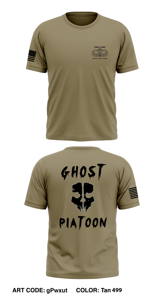 Ghost Platoon, B TRP, 5-73 CAV Store 1 Core Men's SS Performance Tee - gPwxut