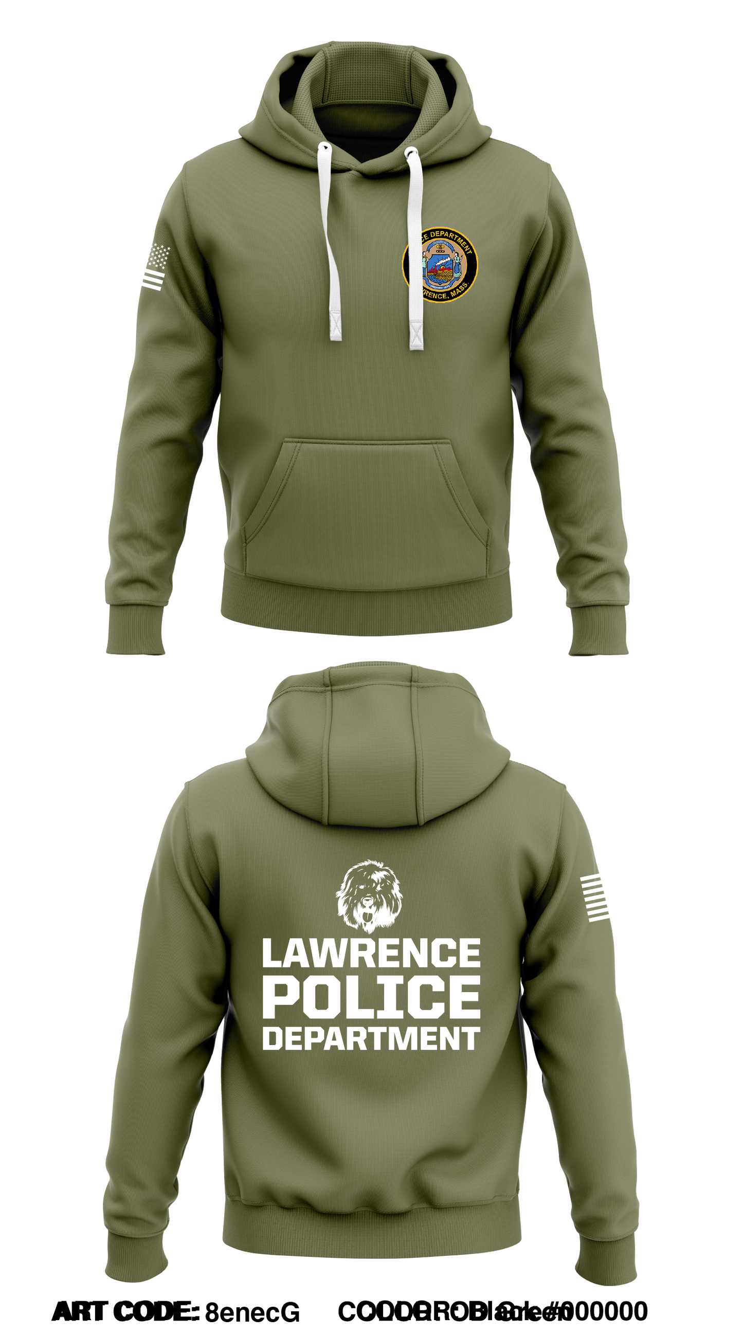 Lawrence Police Dept.  Store 1  Core Men's Hooded Performance Sweatshirt - 8enecG