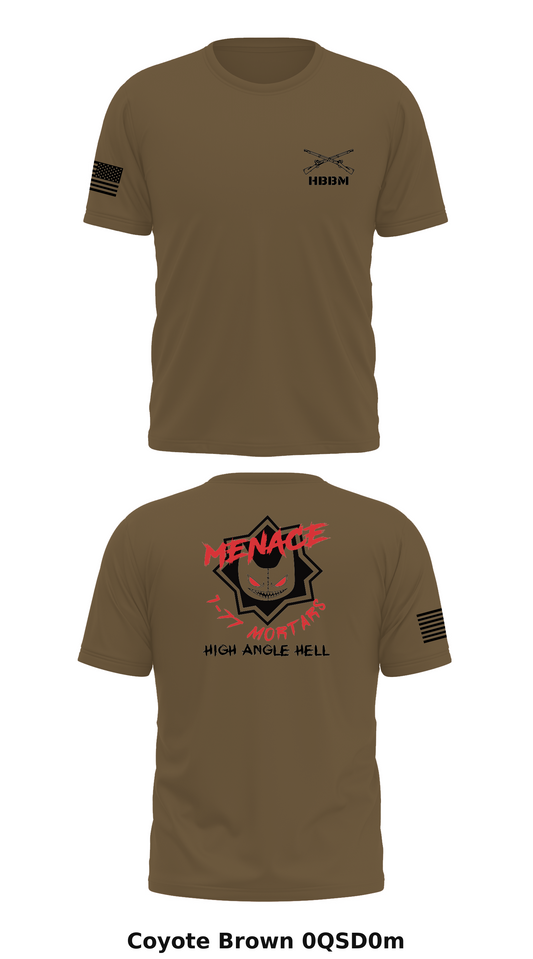 Menace mortar platoon 1-77 AR Store 1 Core Men's SS Performance Tee - 0QSD0m