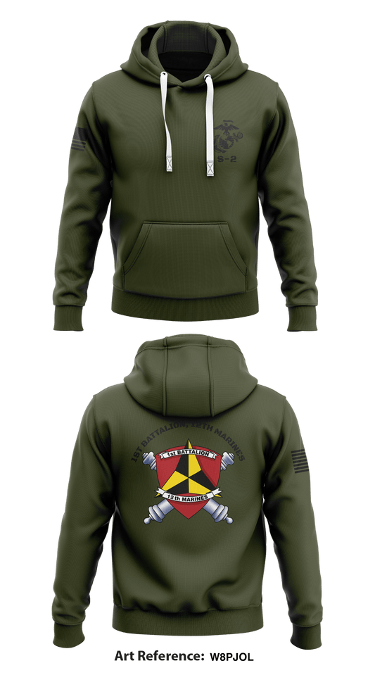 1st Battalion, 12th Marines Store 1  Core Men's Hooded Performance Sweatshirt - w8PjOl