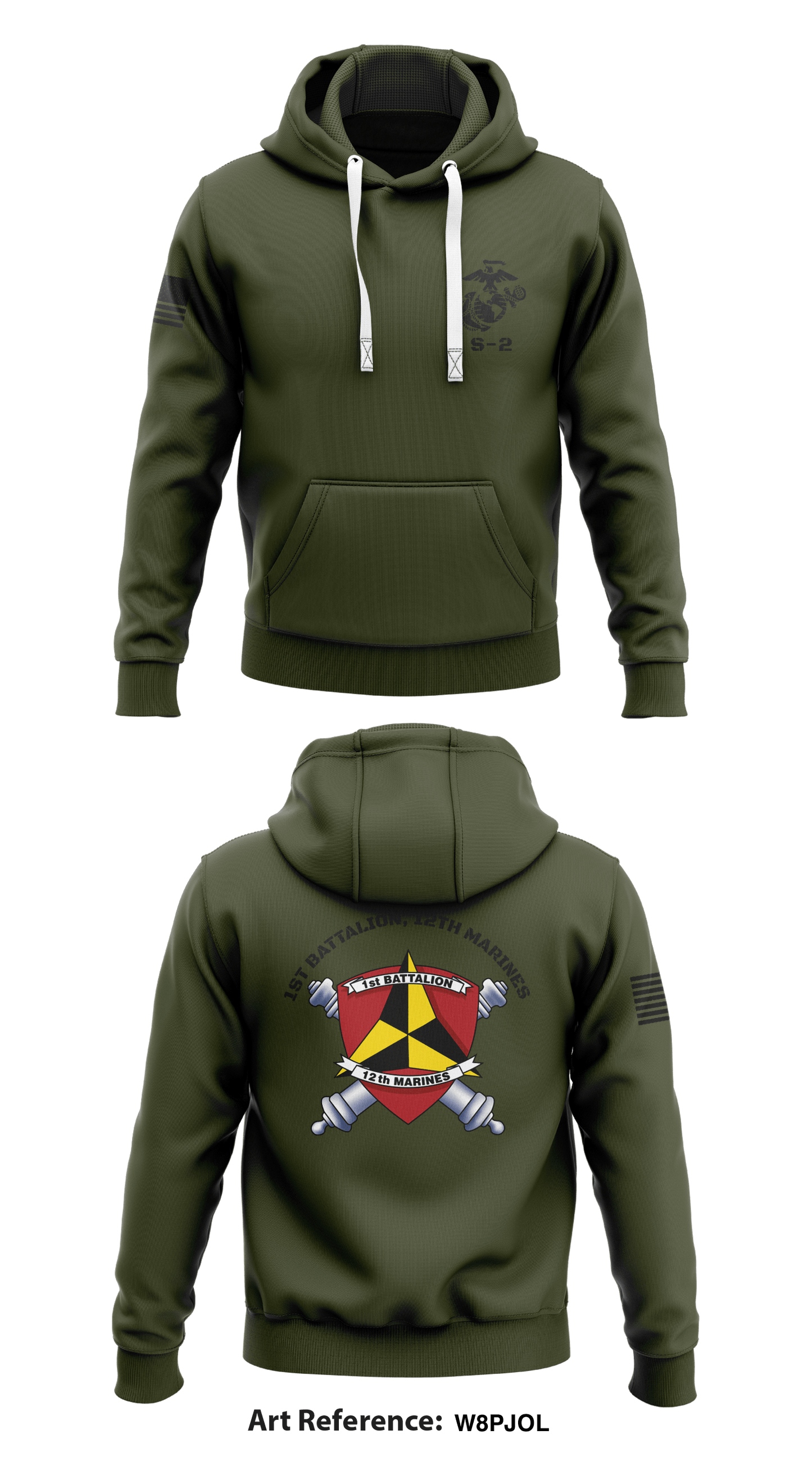 1st Battalion, 12th Marines Store 1  Core Men's Hooded Performance Sweatshirt - w8PjOl