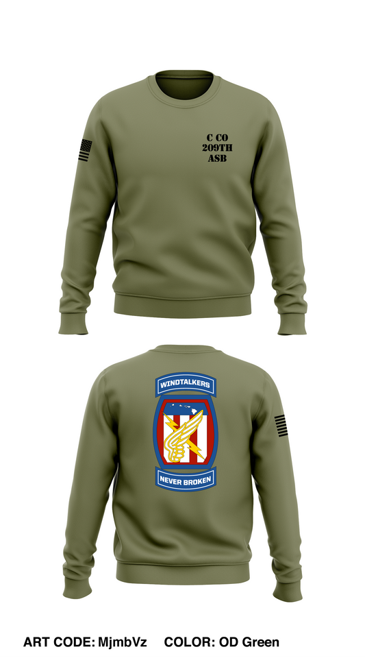 Charlie Co 209th ASB Store 1 Core Men's Crewneck Performance Sweatshirt - MjmbVz