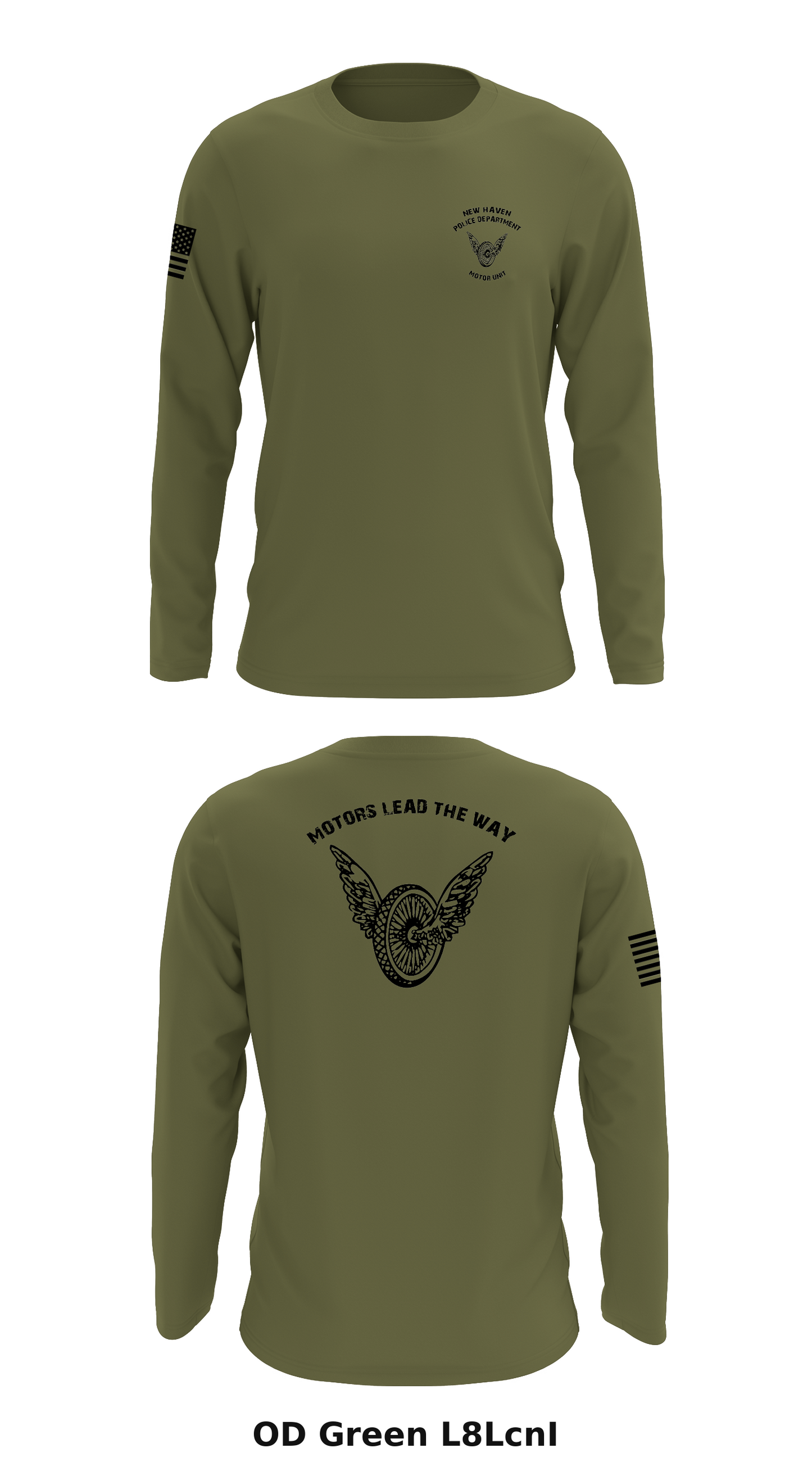 New Haven Police Motor Unit Store 1 Core Men's LS Performance Tee - L8LcnI