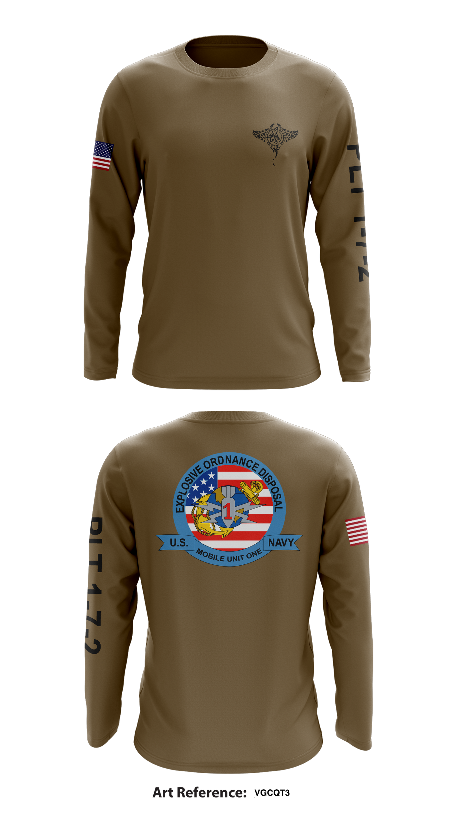 Explosive Ordnance Disposal Mobile Unit One Store 1 Core Men's LS Performance Tee - vgcQT3