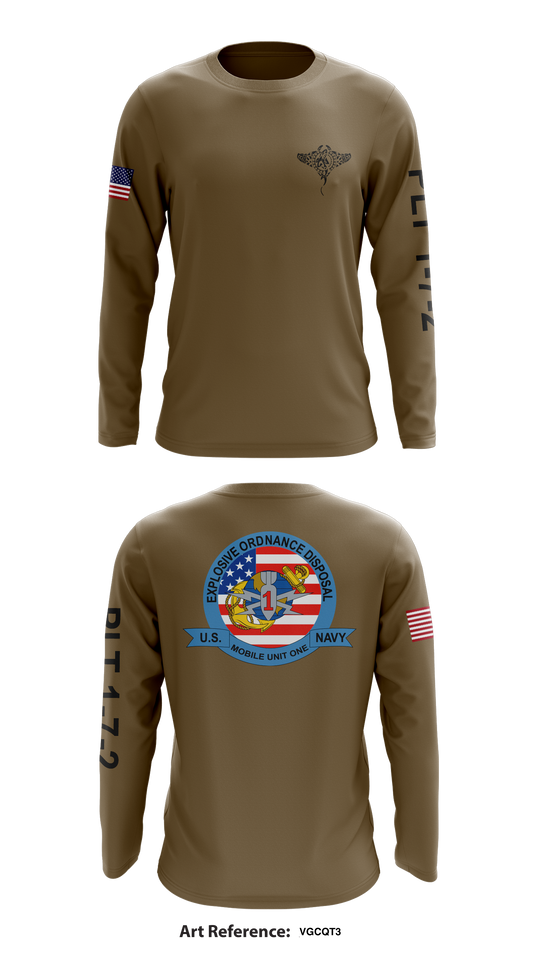 Explosive Ordnance Disposal Mobile Unit One Store 1 Core Men's LS Performance Tee - vgcQT3