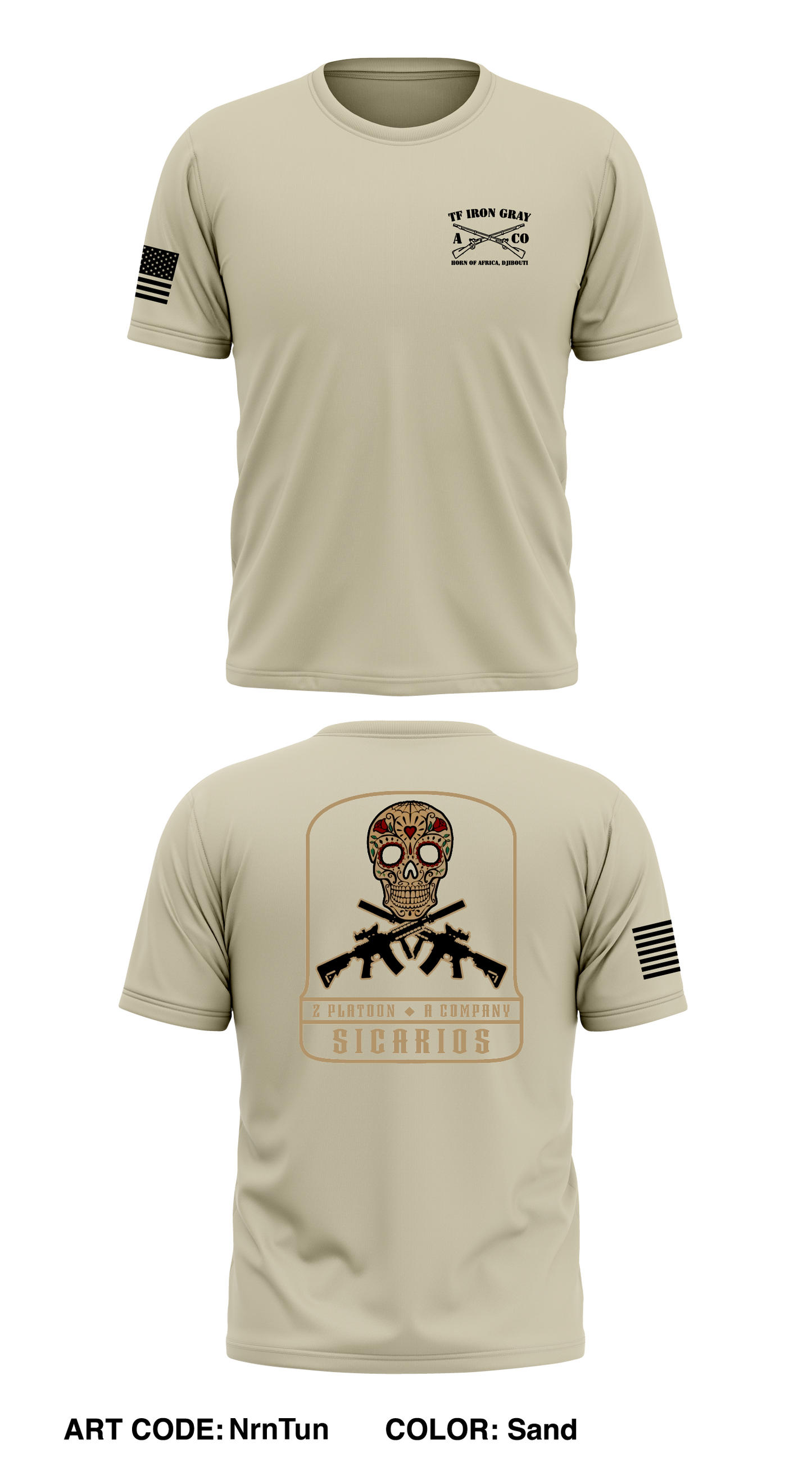 A Co 1-102D INF RGT (MTN) Store 1 Core Men's SS Performance Tee - NrnTun