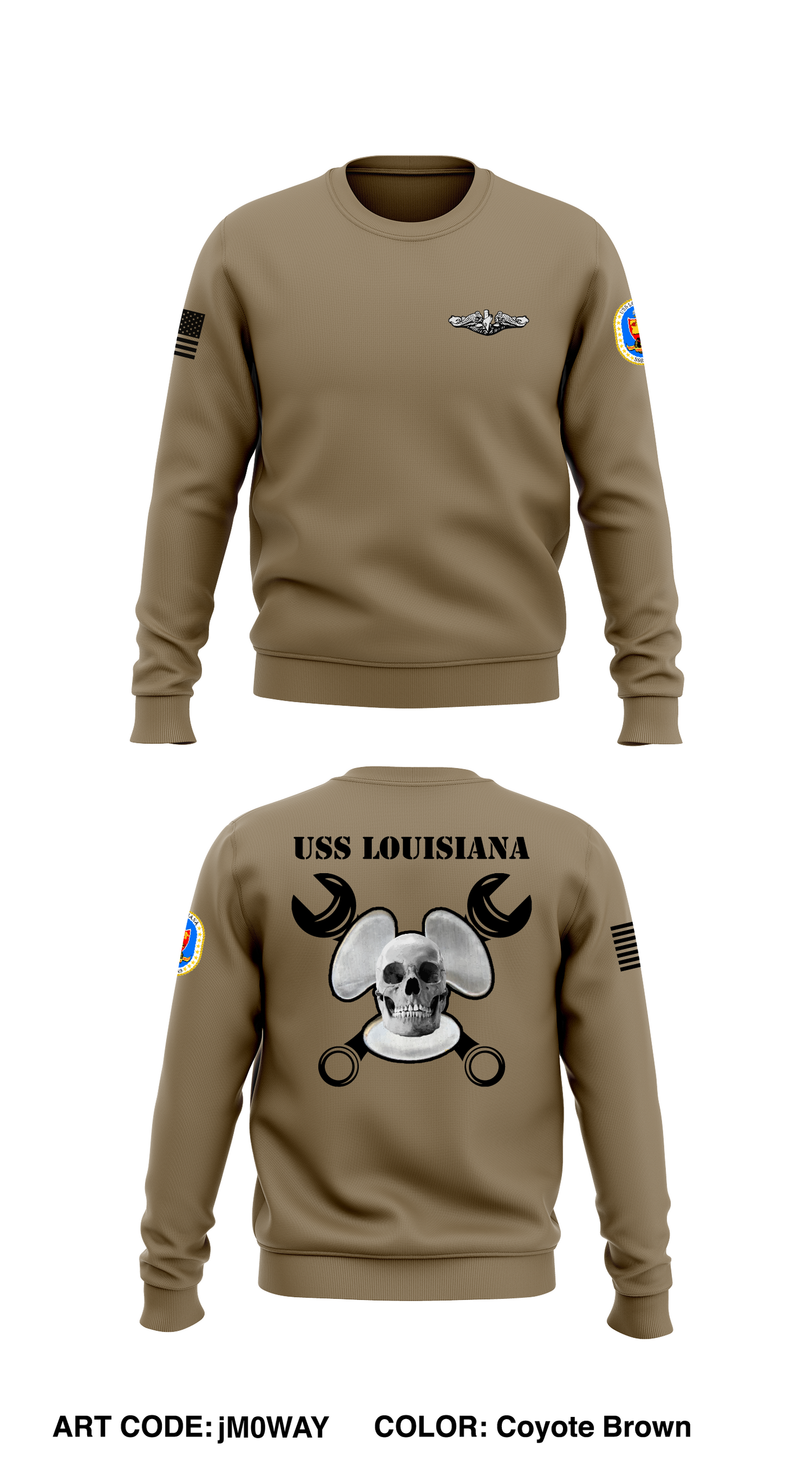 Louisiana Store 1 Core Men's Crewneck Performance Sweatshirt - jM0WAY