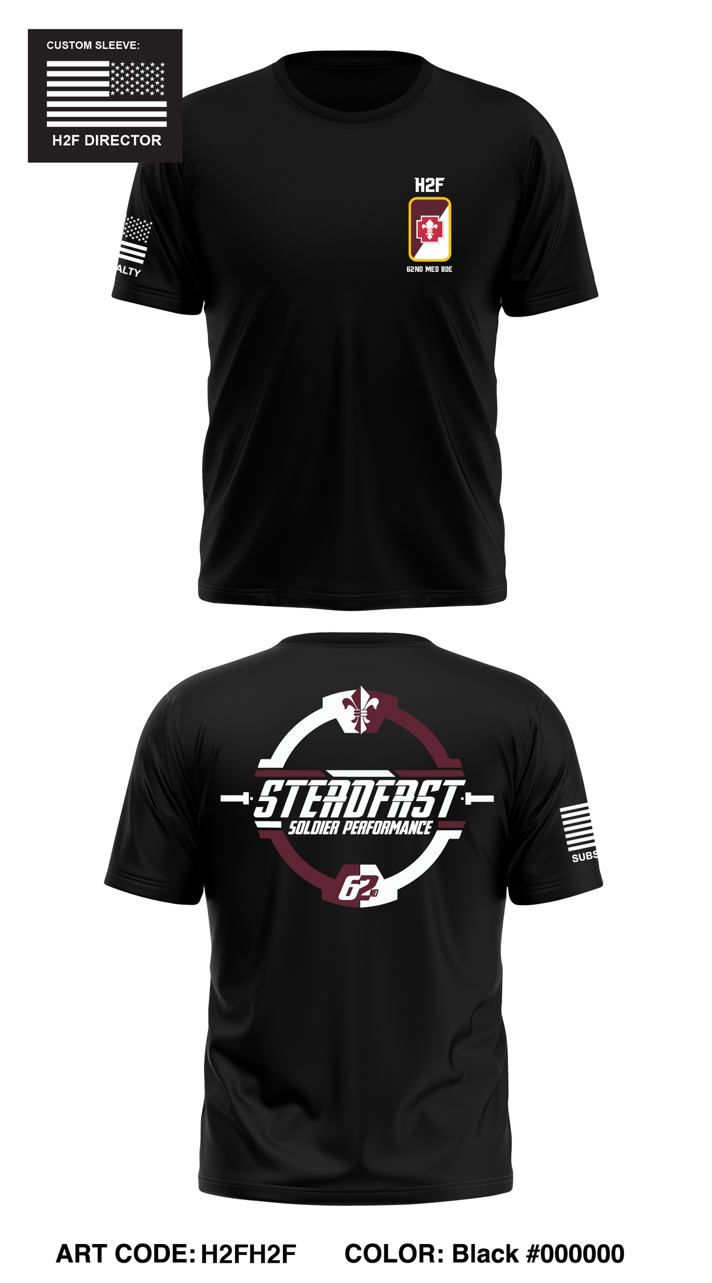 62nd Medical Brigade Store 1 Core Men's SS Performance Tee - H2FH2F